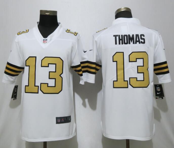 Men New Orleans Saints 13 Thomas Navy White Nike Color Rush Limited NFL Jerseys